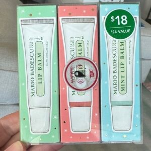 Mario Badescu Lip Balm Collection - Mint, Original and Rose NWT
